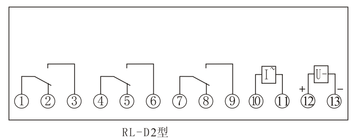 RL-2D內(nèi)部接線（正視圖）