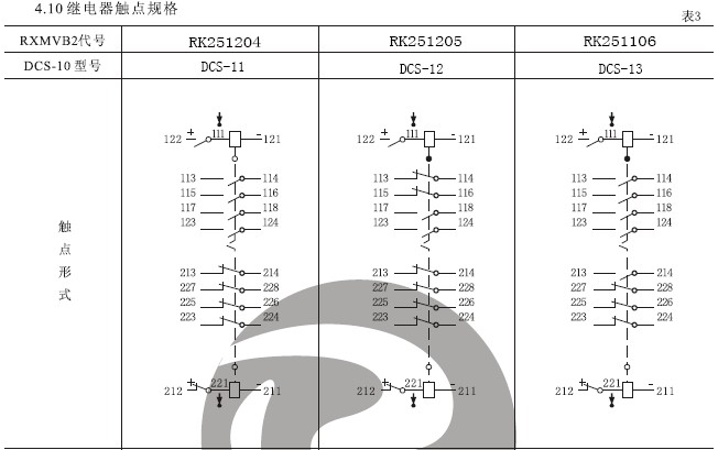 DCS-11雙位置繼電器結構，外形尺寸及安裝開孔圖。