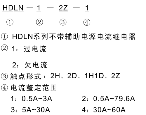 HDLN-1-2D-2型號(hào)及其含義