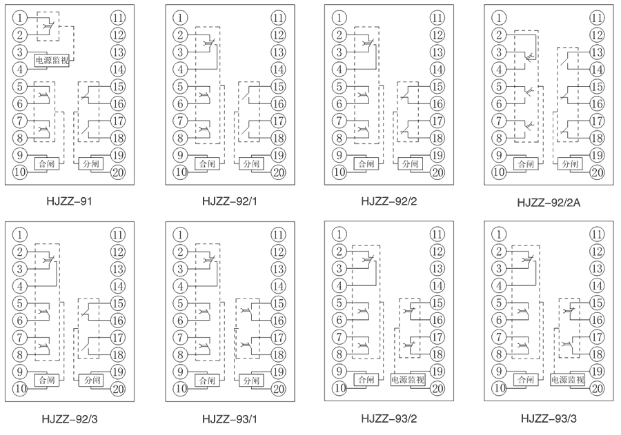 HJZZ-92/2內部接線圖