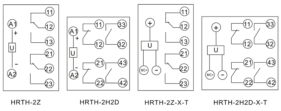 HRTH-Y-2H2D-X-T內部接線圖