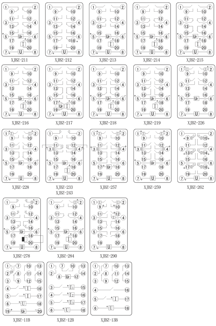 XJBZ-13B內部接線圖